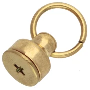 Rivetti con anello 9x8 mm per scocca di cellulare - Acciaio inossidabile 304L Dorato x2