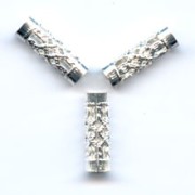 Tubi filigranati mm. 12x4  argentato x6|raw }}