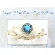 Cabochon di vetro di Puca® 18 mm Milky White x1