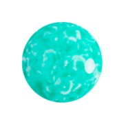 Cabochon di vetro di Puca® 18 mm Milky Green Turquoise x1