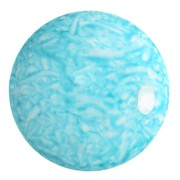 Cabochon rotondo in vetro di Puca® 25 mm - Milky Turquoise x1