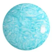 Cabochon rotondo in vetro di Puca® 25 mm - Milky Turquoise x1
