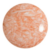 Cabochon rotondo in vetro di Puca® 25 mm - Milky Peach x1