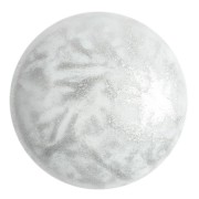 Cabochon rotondo in vetro di Puca® 25 mm - Milky White x1