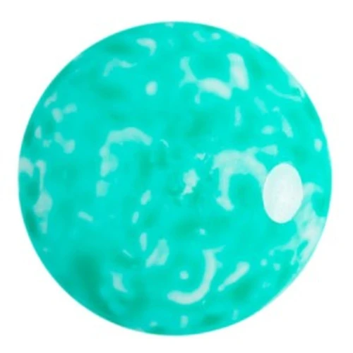 Cabochon rotondo in vetro di Puca® 25 mm - Milky Green Turquoise x1