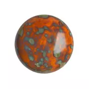 Cabochon di vetro di Puca® 18 mm Frost Tangerine Travertin x1
