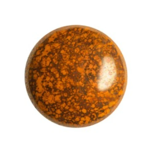Cabochon di vetro di Puca® 18 mm Frost Tangerine Bronze x1