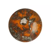 Cabochon di vetro di Puca® 18 mm Frost Tangerine New Picasso x1