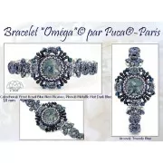 Cabochon di vetro di Puca® 18 mm Frost Jade Tweedy x1