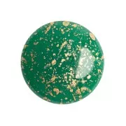 Cabochon di vetro di Puca® 18 mm Frost Jade Gold Splash x1