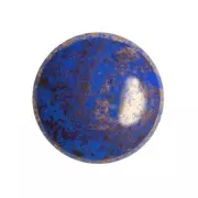 Cabochon di vetro di Puca® 18 mm Frost Royal Blue Bronze x1