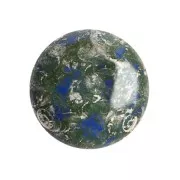 Cabochon di vetro di Puca® 18 mm Frost Royal Blue New Picasso x1