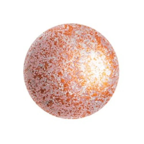 Cabochon di vetro di Puca® 18 mm Frost Sweet Pink Tweedy x1