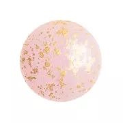 Cabochon di vetro di Puca® 18 mm Frost Sweet Pink Gold Splash x1