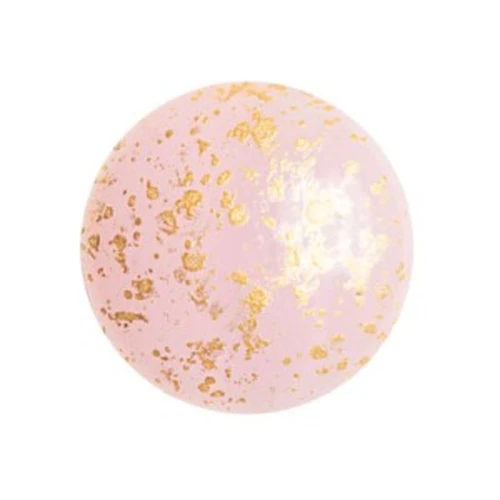Cabochon di vetro di Puca® 18 mm Frost Sweet Pink Gold Splash x1