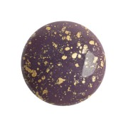 Cabochon di vetro di Puca® 18 mm Frost Parme Gold Splash x1