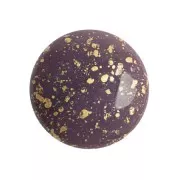 Cabochon di vetro di Puca® 18 mm Frost Parme Gold Splash x1