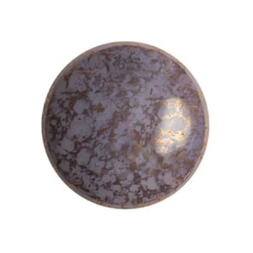 Cabochon di vetro di Puca® 18 mm Frost Parme Bronze x1