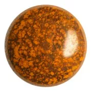 Cabochon rotondo in vetro di Puca® 25 mm - Frost Tangerine Bronze x1