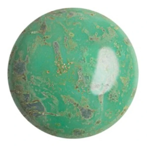 Cabochon rotondo in vetro di Puca® 25 mm - Frost Jade Travertin x1