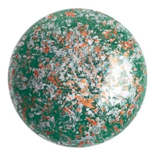 Cabochon rotondo in vetro di Puca® 25 mm - Frost Jade Tweedy x1