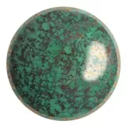 Cabochon rotondo in vetro di Puca® 25 mm - Frost Jade Bronze x1