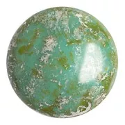 Cabochon rotondo in vetro di Puca® 25 mm - Frost Jade New Picasso x1