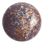 Cabochon rotondo in vetro di Puca® 25 mm - Frost Royal Blue Tweedy x1