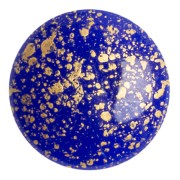Cabochon rotondo in vetro di Puca® 25 mm - Frost Royal Blue Gold Splash x1|raw }}