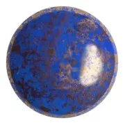 Cabochon rotondo in vetro di Puca® 25 mm - Frost Royal Blue Bronze x1
