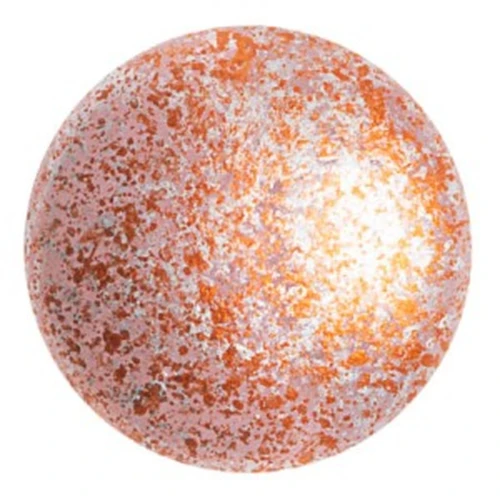 Cabochon rotondo in vetro di Puca® 25 mm - Frost Sweet Pink Tweedy x1