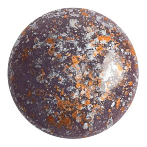 Cabochon rotondo in vetro di Puca® 25 mm - Frost Parme Tweedy x1