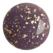 Cabochon rotondo in vetro di Puca® 25 mm - Frost Parme Gold Splash x1