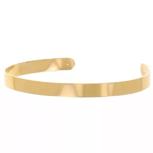 Bracciale 6x160 mm - Acciaio inossidabile 316L dorato x1