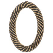 Maglia ovale ritorta in acrilico 35,5x24 mm - Nero - Dorato x1|raw }}