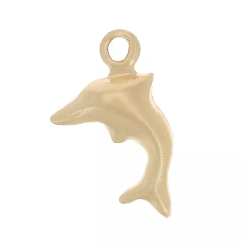 Mini ciondolo delfino 10x6 mm - diritto - Gold filled x1