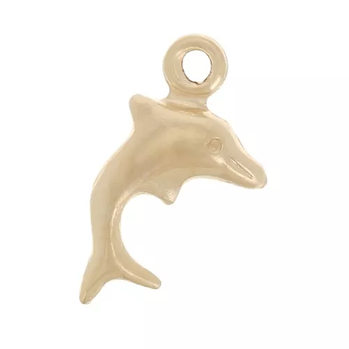 Mini ciondolo delfino 10x6 mm - sinistra - Gold filled x1