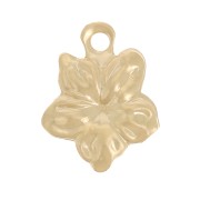 Mini ciondolo a forma di fiore 9,5x7 mm - Gold filled x1