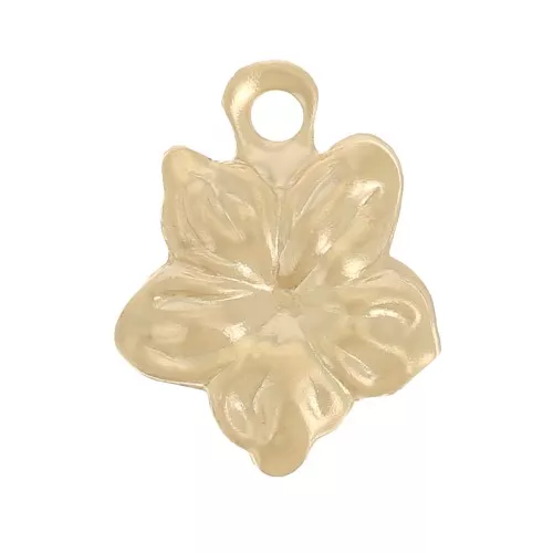 Mini ciondolo a forma di fiore 9,5x7 mm - Gold filled x1