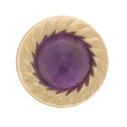 Elemento rotond 9 mm da incollare per cabochon da 5 mm - Gold filled x1