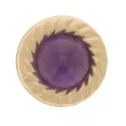 Elemento rotond 9 mm da incollare per cabochon da 5 mm - Gold filled x1