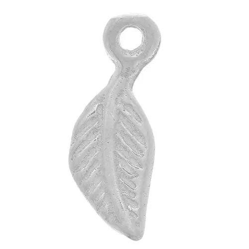 Mini ciondolo foglia 10x4 mm - Argento 925 x1