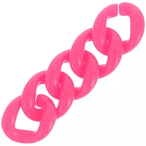 Maglia ovale ritorta in acrilico 39x34 mm - Fucsia x1