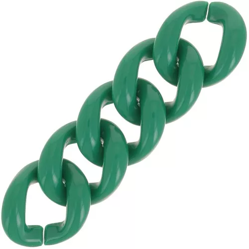 Maglia ovale ritorta in acrilico 39x34 mm - Verde scuro x1
