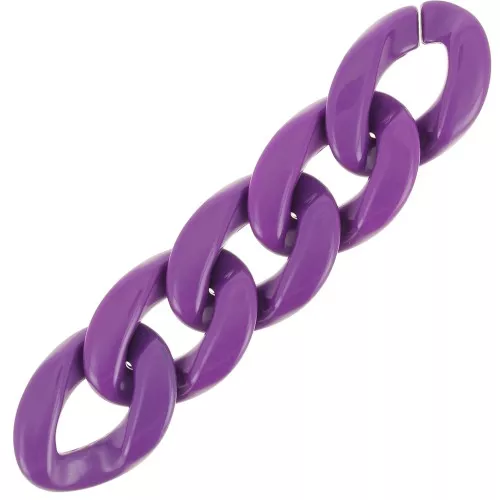 Maglia ovale ritorta in acrilico 29x21 mm - Viola scuro x1