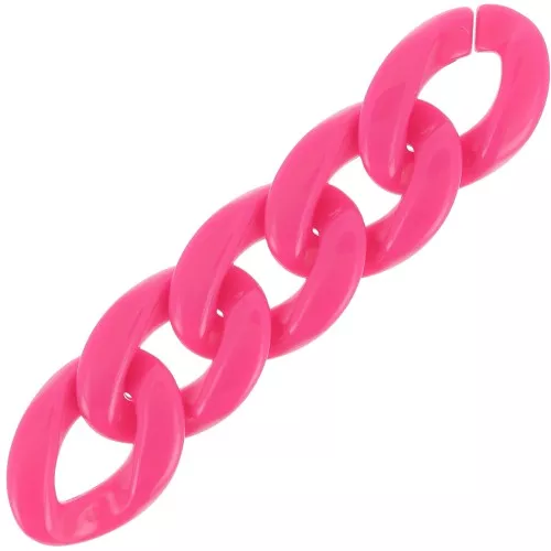 Maglia ovale ritorta in acrilico 29x21 mm - Fucsia x1