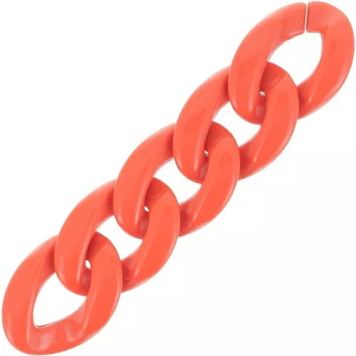 Maglia ovale ritorta in acrilico 29x21 mm - Arancione scuro x1
