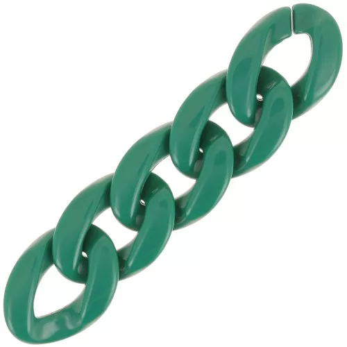 Maglia ovale ritorta in acrilico 29x21 mm - Verde scuro x1