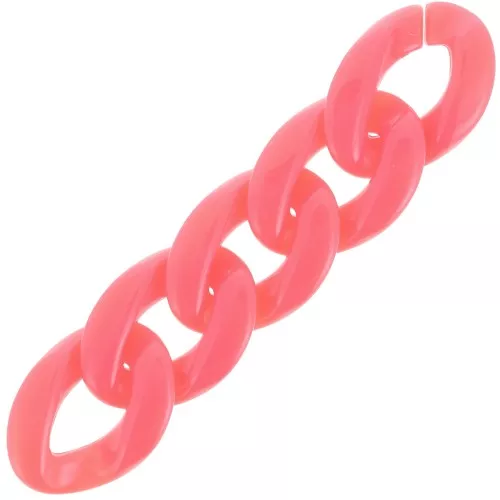 Maglia ovale ritorta in acrilico 29x21 mm - Corallo x1