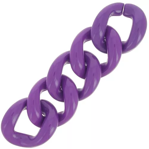 Maglia ovale ritorta in acrilico 21x18 mm - Viola scuro x1
